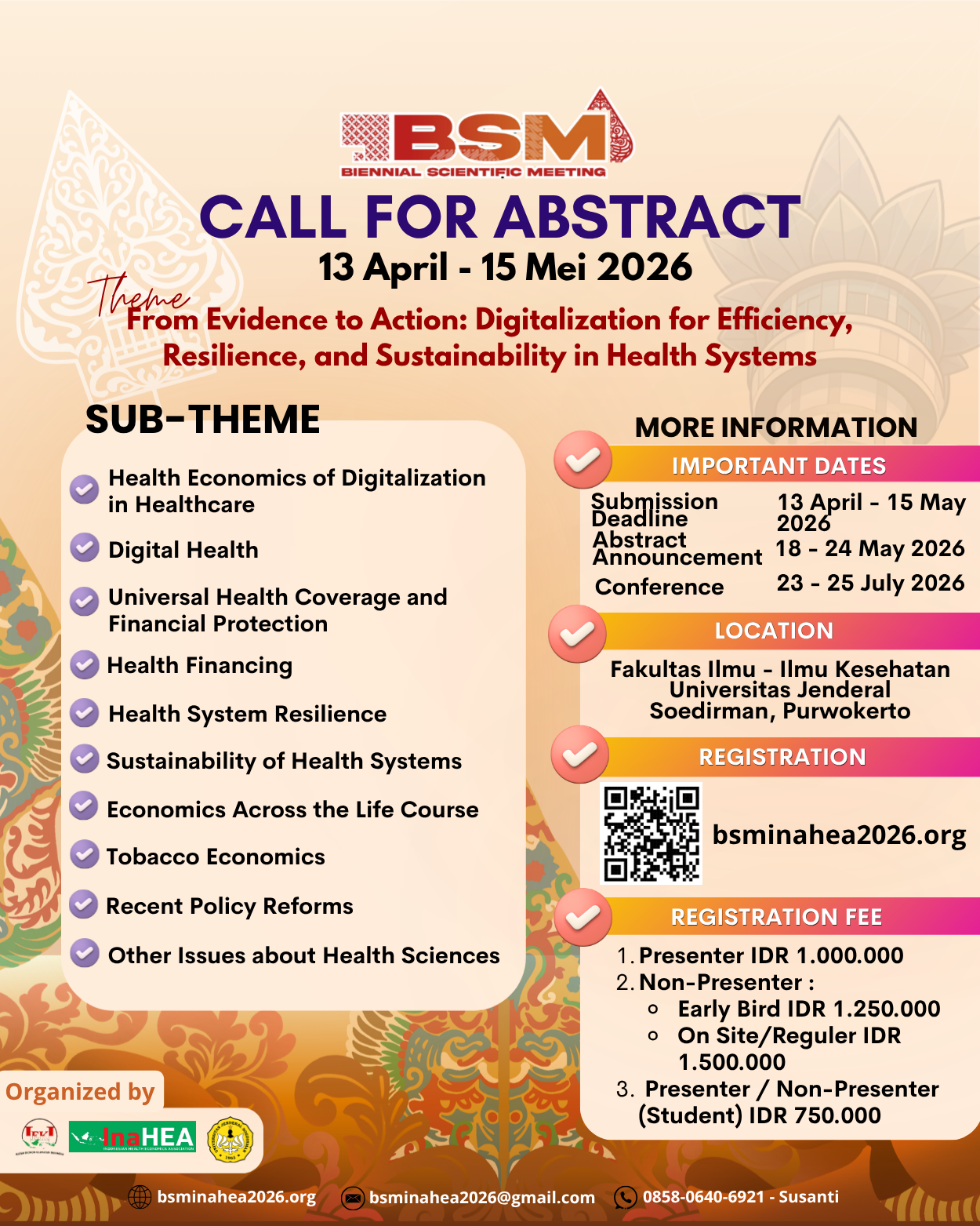 9th Biennial Scientific Meeting INAHEA 2026 - Slide 2